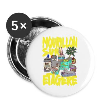 Mourillon on the shelf Toulon - Buttons large 2.2''/56 mm (5-pack) - white - Front