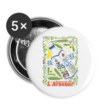 Olive Oil with Salted Butter Toulon - Buttons large 2.2''/56 mm (5-pack) - white - Front