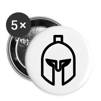 Sparta Spartan Warrior - Buttons large 2.2''/56 mm (5-pack) - white - Front