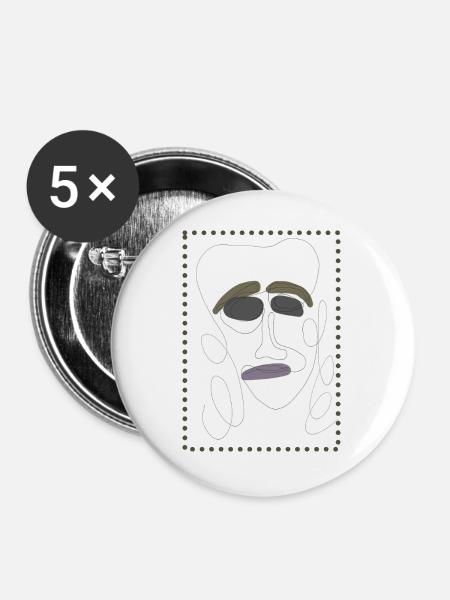 talk about feelings 3 - Buttons groß 56 mm (5er Pack) - Weiß