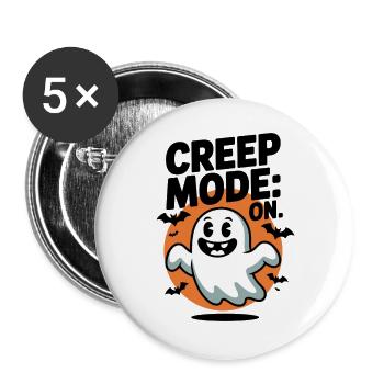 Kriechmodus: Ein - Buttons groß 56 mm (5er Pack) - Weiß - Vorne