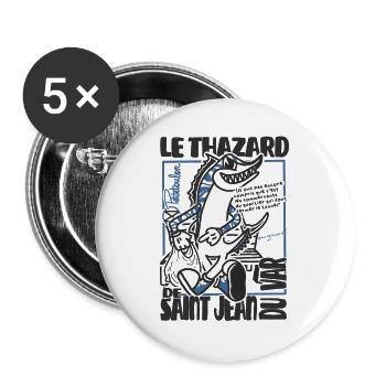 Thazard de Saint Jean du Var - Lot de 5 grands badges (56 mm) - blanc - Devant