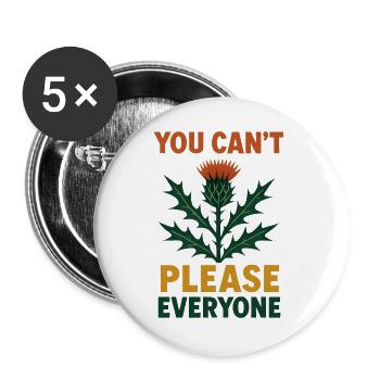 You can't please everyone - Buttons large 2.2''/56 mm (5-pack) - white - Front