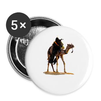 Desert Camel - Buttons large 2.2''/56 mm (5-pack) - white - Front