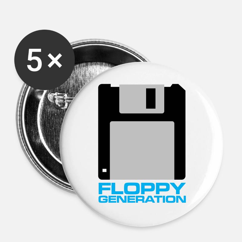 Floppy Generation 3.5 - Buttons large 2.2''/56 mm (5-pack) - white