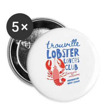 Trouville Lobster Lovers Club - Buttons large 2.2''/56 mm (5-pack) - white - Front