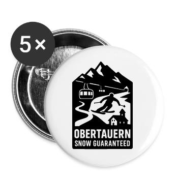 Obertauern Ski Resort - Buttons large 2.2''/56 mm (5-pack) - white - Front
