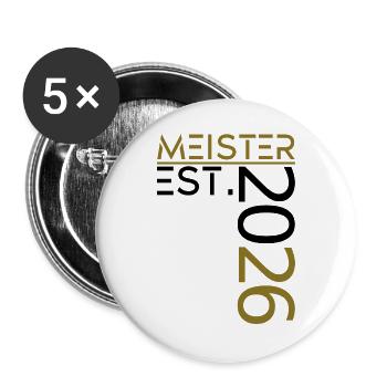 Master est. 2026 - Buttons large 2.2''/56 mm (5-pack) - white - Front