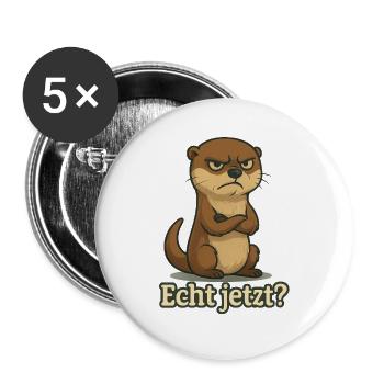 Otter Really? - Buttons large 2.2''/56 mm (5-pack) - white - Front