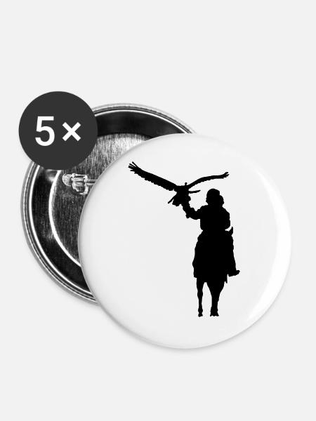 Jäger - Buttons groß 56 mm (5er Pack) - Weiß