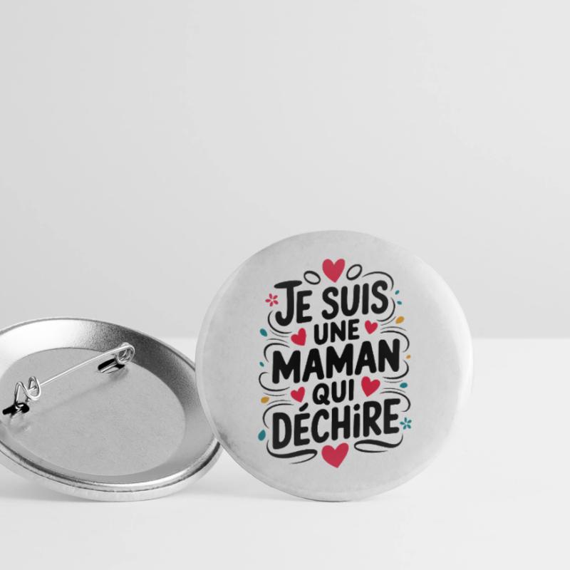 Ich bin eine Killer-Mutter Buttons groß 56 mm (5er Pack)