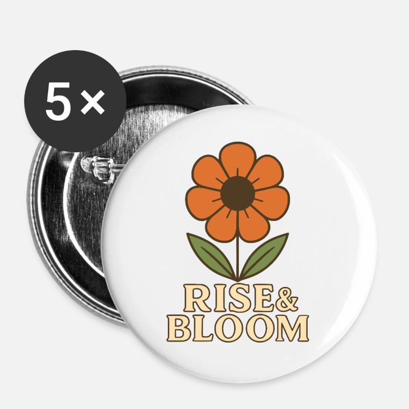 Rise & Bloom - Buttons large 2.2''/56 mm (5-pack) - white