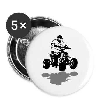 quad bike - Buttons large 2.2''/56 mm (5-pack) - white - Front