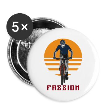 Bike - Buttons large 2.2''/56 mm (5-pack) - white - Front