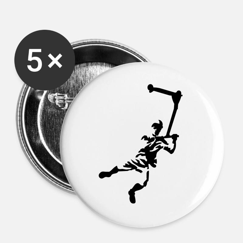 Kick scooter - Buttons groß 56 mm (5er Pack) - Weiß