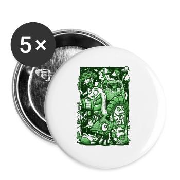Les Archives des Étranges - Lot de 5 grands badges (56 mm) - blanc - Devant