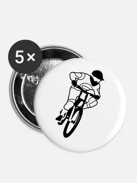 Biker - Buttons groß 56 mm (5er Pack) - Weiß