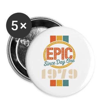 Legendary since 1979 - Buttons large 2.2''/56 mm (5-pack) - white - Front