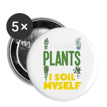 Garden & Plant Lovers Gifts - Buttons large 2.2''/56 mm (5-pack) - white - Front