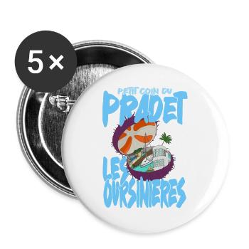 Port des Oursinières, Pradet, Var - Buttons large 2.2''/56 mm (5-pack) - white - Front