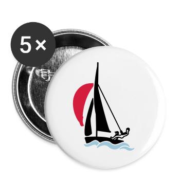 Youth sailing dinghy (420 470 505) sailboat - Buttons large 2.2''/56 mm (5-pack) - white - Front