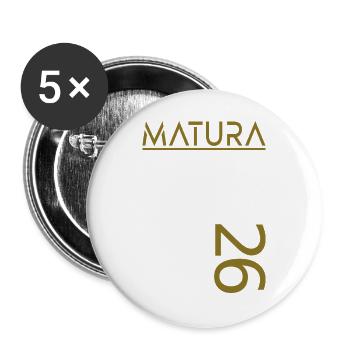 Maturité 2026 - Lot de 5 grands badges (56 mm) - blanc - Devant