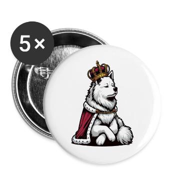 Chiens bergers blancs bergers - Lot de 5 grands badges (56 mm) - blanc - Devant
