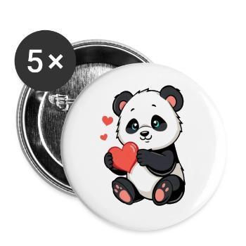 Gift Mother's Day Gift Mom Gifts - Buttons large 2.2''/56 mm (5-pack) - white - Front