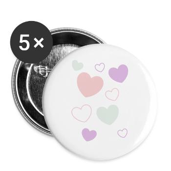 Cadeau pour la fête des mères : Idée de cadeau pour la fête des mères - Lot de 5 grands badges (56 mm) - blanc - Devant