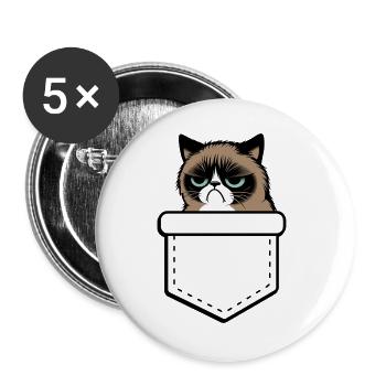 grumpy - Buttons large 2.2''/56 mm (5-pack) - white - Front