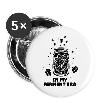 In My Ferment Era Einmachglas - Buttons groß 56 mm (5er Pack) - Weiß - Vorne