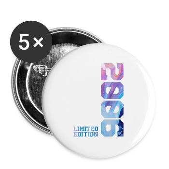 20th Birthday 2006 Gift - Buttons large 2.2''/56 mm (5-pack) - white - Front