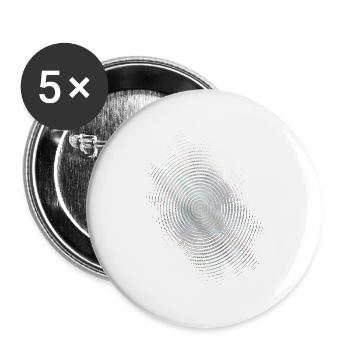 Colored Fingerprint Ring - Buttons large 2.2''/56 mm (5-pack) - white - Front