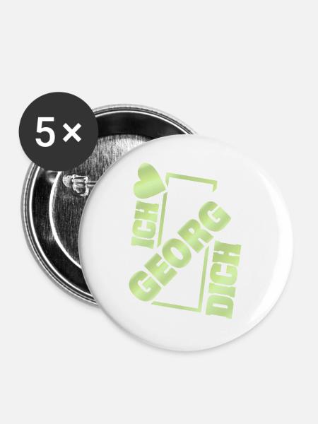 Liebe Georg - Buttons groß 56 mm (5er Pack) - Weiß