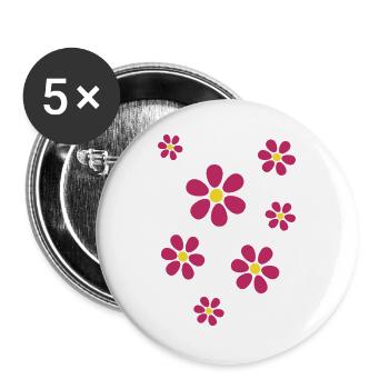Mother's Day Gift Mother's Day Gift Idea - Buttons large 2.2''/56 mm (5-pack) - white - Front