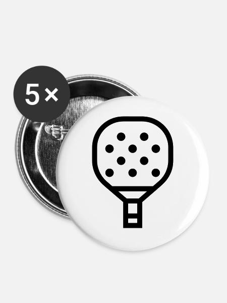 Padel - Buttons groß 56 mm (5er Pack) - Weiß
