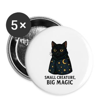 Moonlit Night Cat Star Cape - Buttons large 2.2''/56 mm (5-pack) - white - Front