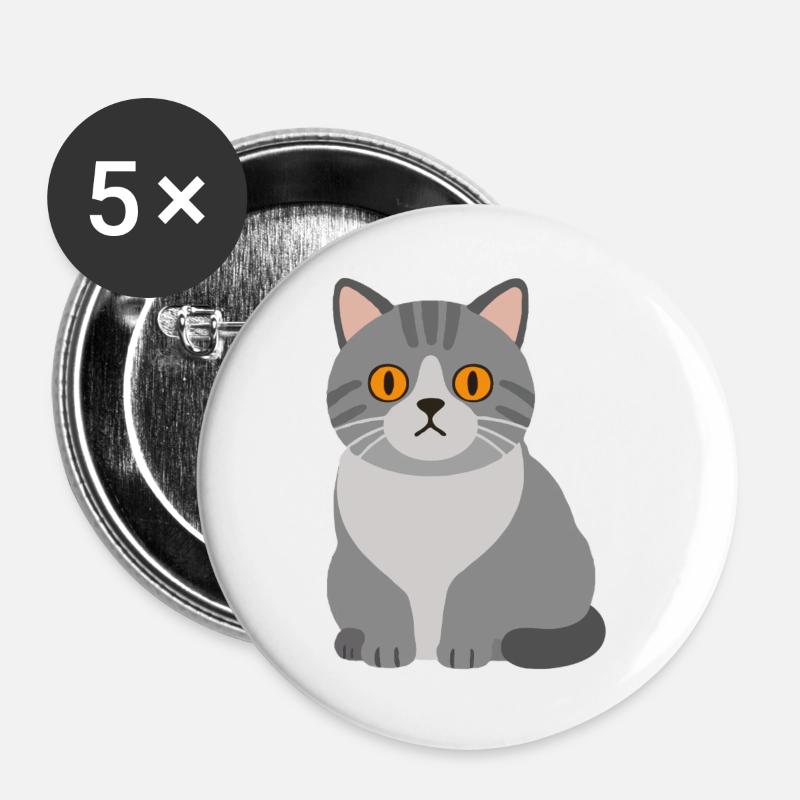 Bellissimo Teodoro - Buttons large 2.2''/56 mm (5-pack) - white