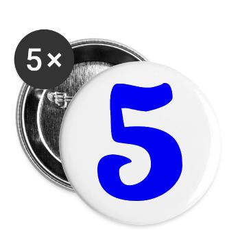 5. ANNIVERSARY. 5 YEARS. 5th ANNIVERSARY. CHILD - Buttons large 2.2''/56 mm (5-pack) - white - Front
