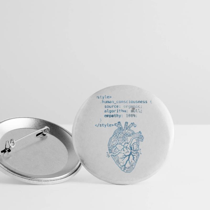 Programmer Heart CSS Code - Tech & Empathy Art Buttons large 2.2''/56 mm (5-pack)