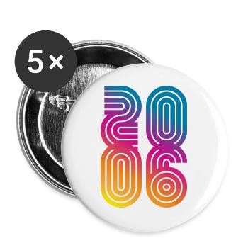 Millésime 2006 - Lot de 5 grands badges (56 mm) - blanc - Devant