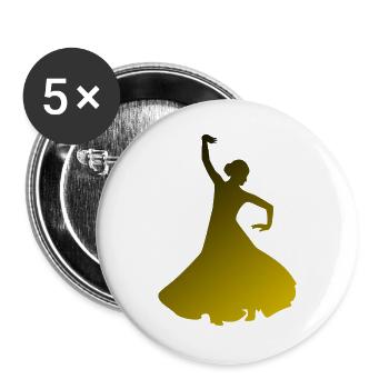 Dance - Buttons large 2.2''/56 mm (5-pack) - white - Front