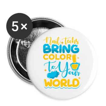 Nail Designer Nail Designer Cosmetics Nail Salon - Buttons large 2.2''/56 mm (5-pack) - white - Front
