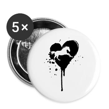 einHerzfuerPRE - Buttons large 2.2''/56 mm (5-pack) - white - Front