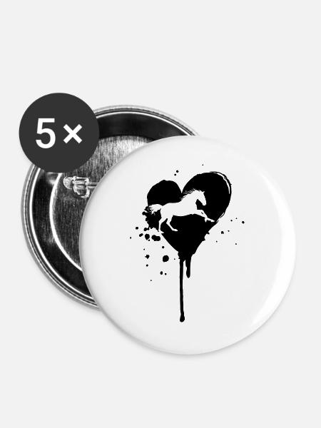 einHerzfuerPRE - Buttons groß 56 mm (5er Pack) - Weiß