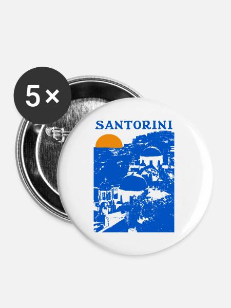 Santorin - Buttons groß 56 mm (5er Pack) - Weiß