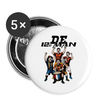 The 12th Man - Buttons large 2.2''/56 mm (5-pack) - white - Front