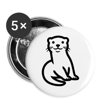 otter - Buttons large 2.2''/56 mm (5-pack) - white - Front