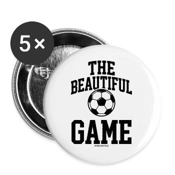 Le Beau Jeu Football - Lot de 5 grands badges (56 mm) - blanc - Devant