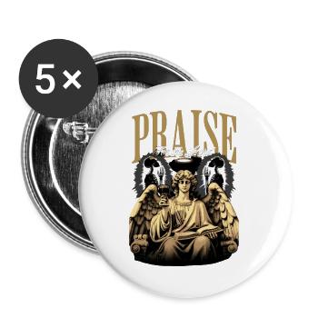 Angel Praise Art Altar - Buttons large 2.2''/56 mm (5-pack) - white - Front